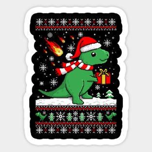 cute t-rex in pixel art Sticker